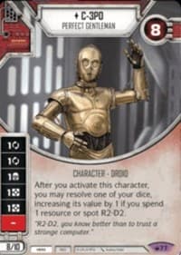 C-3P0 - Perfect Gentleman - Spark of Hope - Star Wars: Destiny card