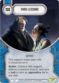 Three Lessons - Spark of Hope - Star Wars: Destiny card