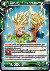 Trunks, Out Adventuring - Assault of the Saiyans - Dragon Ball Super: Masters card