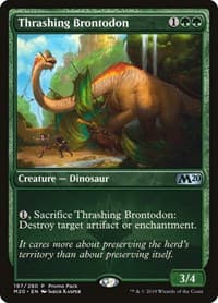 Thrashing Brontodon - Promo Pack: Core Set 2020 - Magic: The Gathering card