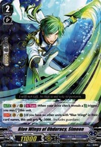Blue Wings of Obduracy, Simeon - V-EB08: My Glorious Justice - Cardfight Vanguard card