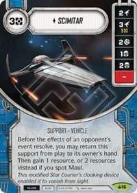 Scimitar (Card Only) - Spark of Hope - Star Wars: Destiny card