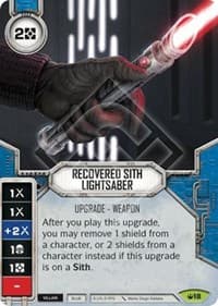 Recovered Sith Lightsaber - Spark of Hope - Star Wars: Destiny card