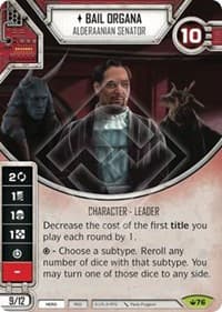 Bail Organa - Alderaanian Senator - Spark of Hope - Star Wars: Destiny card