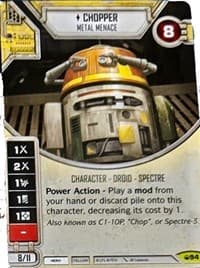 Chopper - Metal Menace - Spark of Hope - Star Wars: Destiny card