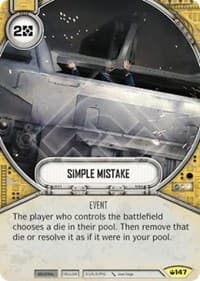 Simple Mistake - Spark of Hope - Star Wars: Destiny card