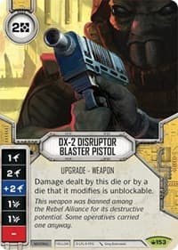 DX-2 Disruptor Blaster Pistol (Card Only) - Spark of Hope - Star Wars: Destiny card