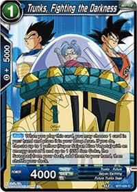 Trunks, Fighting the Darkness - Assault of the Saiyans - Dragon Ball Super: Masters card