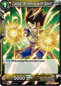 Cabba, Brimming with Spirit - Assault of the Saiyans - Dragon Ball Super: Masters card