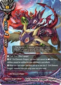Evil Demonic Dragon, Gryphus - War of Dragods - Future Card BuddyFight card