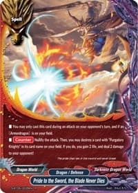 Pride to the Sword, the Blade Never Dies - War of Dragods - Future Card BuddyFight card