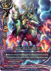 Evil Demonic Dragon, Cervus - War of Dragods - Future Card BuddyFight card