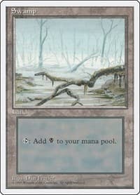 Swamp (A) - Fourth Edition - Magic: The Gathering card