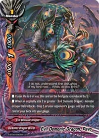 Evil Demonic Dragon, Pavo - War of Dragods - Future Card BuddyFight card