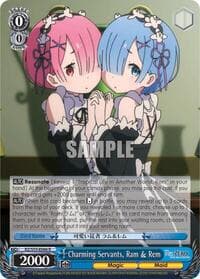 Charming Servants, Ram & Rem - Re:ZERO Vol.2 - Weiss Schwarz card