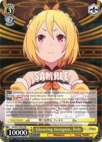 Glowing Insignia, Felt - Re:ZERO Vol.2 - Weiss Schwarz card