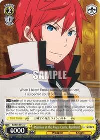 Reunion at the Royal Castle, Reinhard - Re:ZERO Vol.2 - Weiss Schwarz card