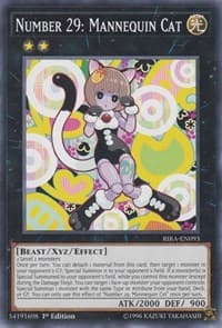 Number 29: Mannequin Cat - Rising Rampage - YuGiOh card