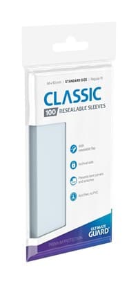 Classic Resealable Sleeves Clear (100-Pack) - Ultimate Guard Card Sleeves - Card Sleeves card