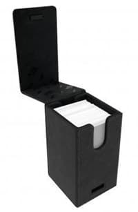Suede Collection Alcove Tower Deck Box - Jet - Ultra Pro Deck Boxes - Deck Boxes card