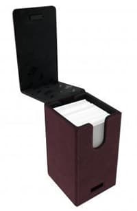 Suede Collection Alcove Tower Deck Box - Ruby - Ultra Pro Deck Boxes - Deck Boxes card