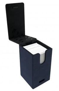 Suede Collection Alcove Tower Deck Box - Sapphire - Ultra Pro Deck Boxes - Deck Boxes card