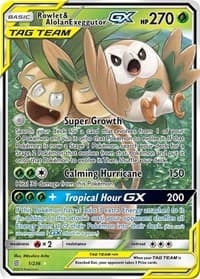 Rowlet & Alolan Exeggutor GX - SM - Unified Minds - Pokemon card