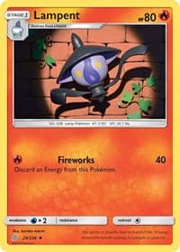 Lampent - SM - Unified Minds - Pokemon card