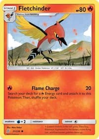 Fletchinder - SM - Unified Minds - Pokemon card