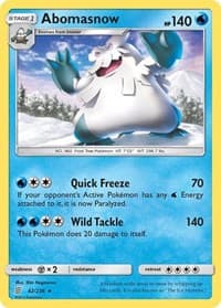 Abomasnow - SM - Unified Minds - Pokemon card