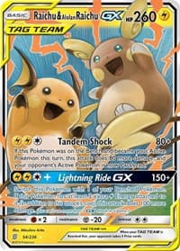 Raichu & Alolan Raichu GX - SM - Unified Minds - Pokemon card