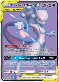 Mewtwo & Mew GX (Full Art) - SM - Unified Minds - Pokemon card