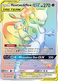 Mewtwo & Mew GX (Secret) - SM - Unified Minds - Pokemon card