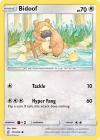 Bidoof - SM - Unified Minds - Pokemon card