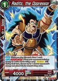 Raditz, the Oppressor - Assault of the Saiyans Pre-Release Cards - Dragon Ball Super: Masters card