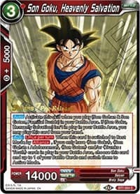 Son Goku, Heavenly Salvation - Assault of the Saiyans Pre-Release Cards - Dragon Ball Super: Masters card