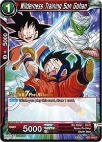 Wilderness Training Son Gohan - Assault of the Saiyans Pre-Release Cards - Dragon Ball Super: Masters card