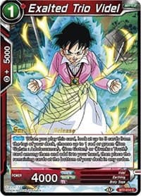 Exalted Trio Videl - Assault of the Saiyans Pre-Release Cards - Dragon Ball Super: Masters card