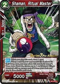 Shaman, Ritual Master - Assault of the Saiyans Pre-Release Cards - Dragon Ball Super: Masters card