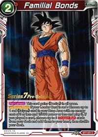 Familial Bonds - Assault of the Saiyans Pre-Release Cards - Dragon Ball Super: Masters card