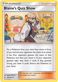 Blaine's Quiz Show - SM - Unified Minds - Pokemon card
