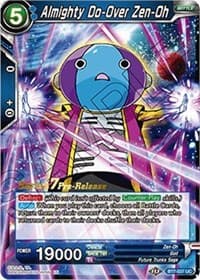 Almighty Do-Over Zen-Oh - Assault of the Saiyans Pre-Release Cards - Dragon Ball Super: Masters card