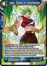 Kale, Sister of Annihilation - Assault of the Saiyans Pre-Release Cards - Dragon Ball Super: Masters card