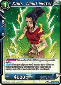 Kale, Timid Sister - Assault of the Saiyans Pre-Release Cards - Dragon Ball Super: Masters card