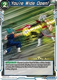 You're Wide Open! - Assault of the Saiyans Pre-Release Cards - Dragon Ball Super: Masters card
