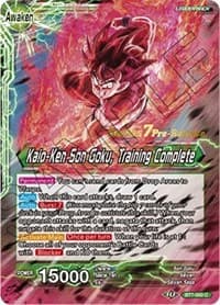 Son Goku // Kaio-Ken Son Goku, Training Complete - Assault of the Saiyans Pre-Release Cards - Dragon Ball Super: Masters card