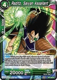 Raditz, Saiyan Assailant - Assault of the Saiyans Pre-Release Cards - Dragon Ball Super: Masters card