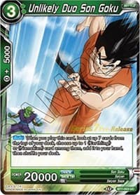 Unlikely Duo Son Goku - Assault of the Saiyans Pre-Release Cards - Dragon Ball Super: Masters card