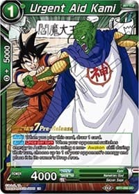Urgent Aid Kami - Assault of the Saiyans Pre-Release Cards - Dragon Ball Super: Masters card