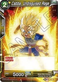 Cabba, Undisguised Rage - Assault of the Saiyans Pre-Release Cards - Dragon Ball Super: Masters card